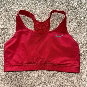 Red Nike sports bra
